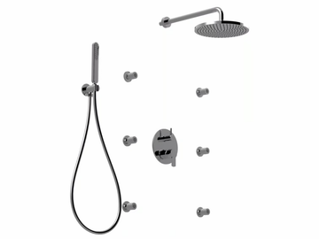 SURF - F5813-3KBS - Single handle shower mixer with overhead shower by Rubinetteria Giulini - view 3